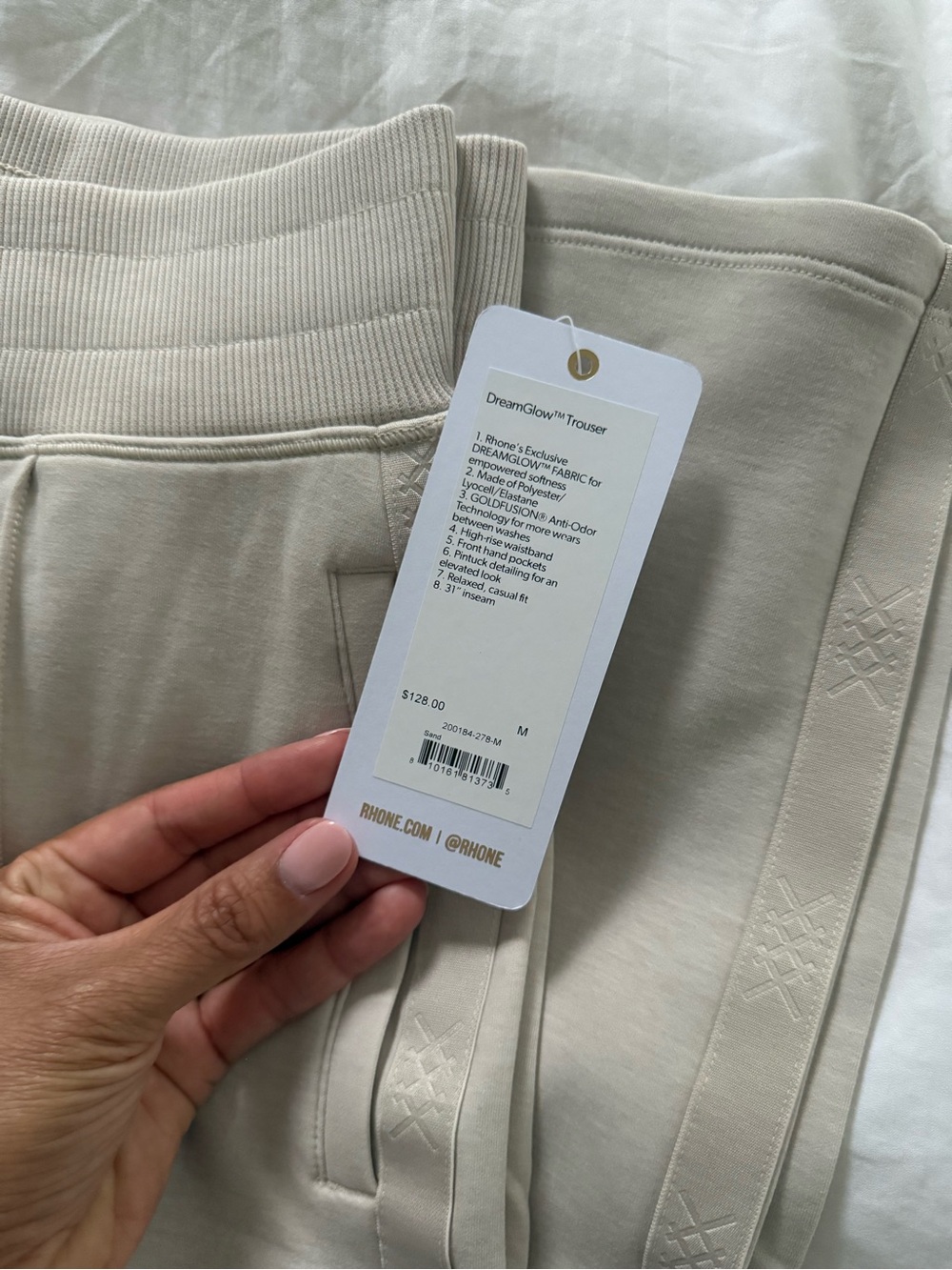 NWT Rhone Dreamglow Coordinating High Rise Wide Leg Trouser Pants (size M) - Picture 6 of 6